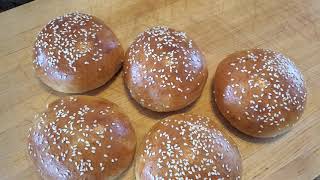 Homemade King Arthur Company Japanese Milk rolls recipe modified to Burger rolls