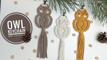 OWL KEYCHAIN | Brelok Sowa | Macrame 