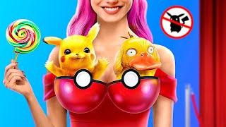 I Pokemon nella Vita Reale! Come Intrufolare un Pokemon al Cinema e a Scuola!