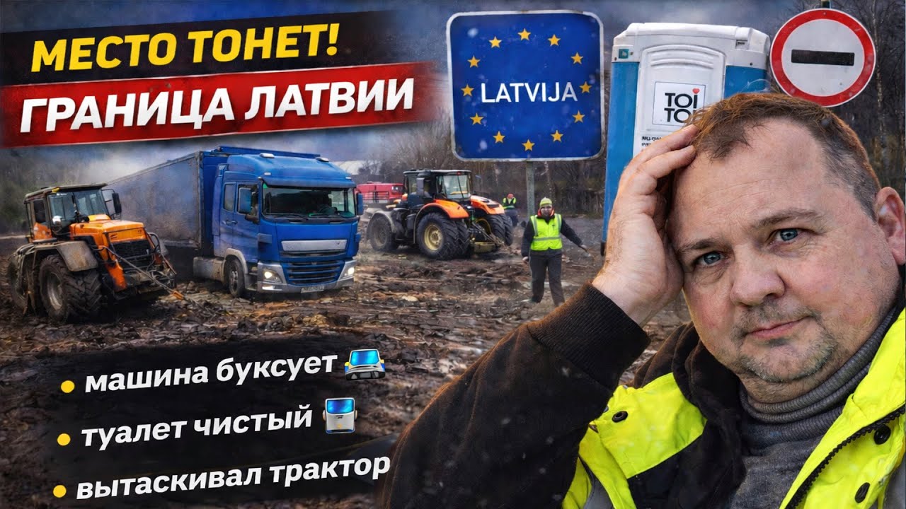 ГРАНИЦА С ЛАТВИЕЙ | БОЛОТО А НЕ ПАРКОВКА | ЧУТЬ НЕ ПОЛУЧИЛ ШТРАФ