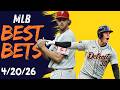 MLB BETS 4/20/26 Player Props,Parlays &amp; Home Run Pick's