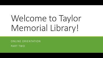 TML Online Orientation: Pt. 2