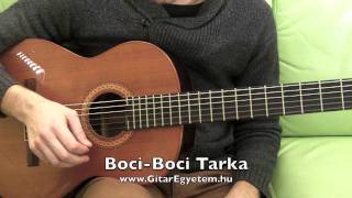 Video thumbnail of "Online gitártanár: Boci boci tarka - Gitár tanulás és gitároktatás kezdőknek - Gitarozom.com"