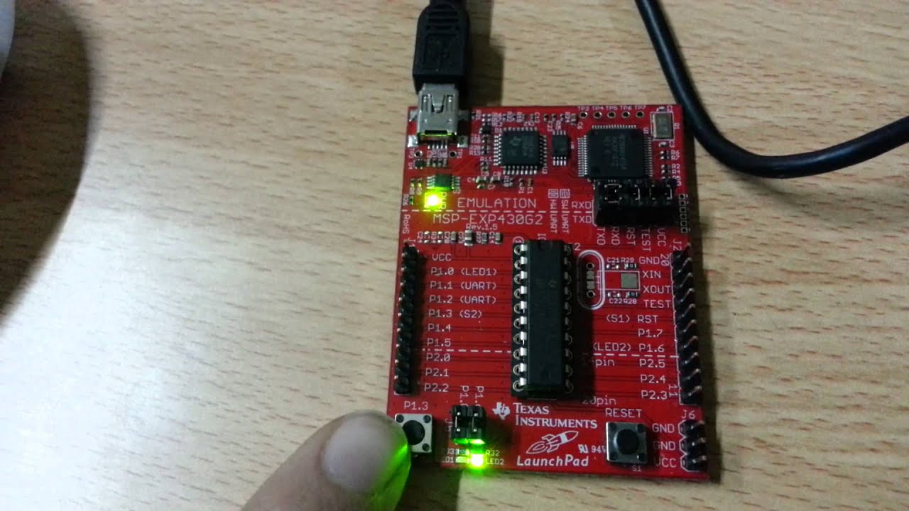 MSP430 Button Test - YouTube
