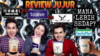 REVIEW JUJUR: HAMPIR MATI TERCEKIK BUBBLE PEARL MILK TEA VIRAL(TEALIVE,THE ALLEY,XING FU TANG)
