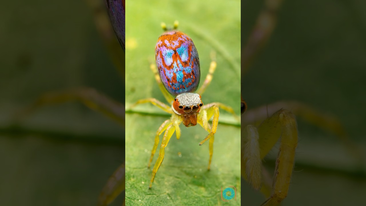 Colorful Rainbow Jumping Spider 