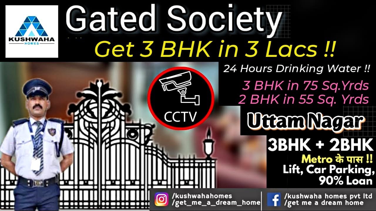 Full Video "GATED SOCIETY"in UTTAM NAGAR" (24 Hrs Security Guard) 3bhk