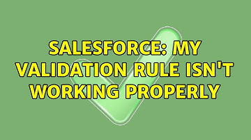 Salesforce: My Validation Rule isn
