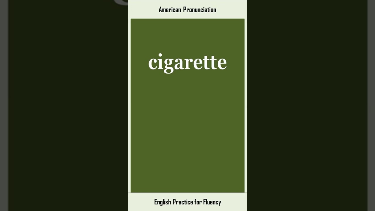 how to pronounce cigarette cigarette, How to Say or Pronounce CIGARETTE in American, British English,  Pronunciation