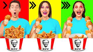 Fast, Medium or Slow Food Challenge | Funny Food Hacks by KaZaZa Challenge