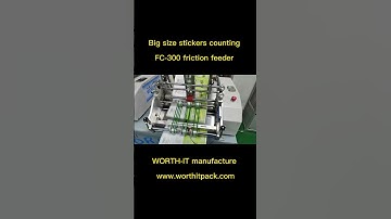 Friction feeder machine counting stickers