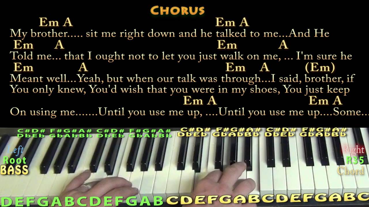 Use Me Note Use Me (Bill Withers) Piano Cover Lesson with Chords/Lyrics - YouTube