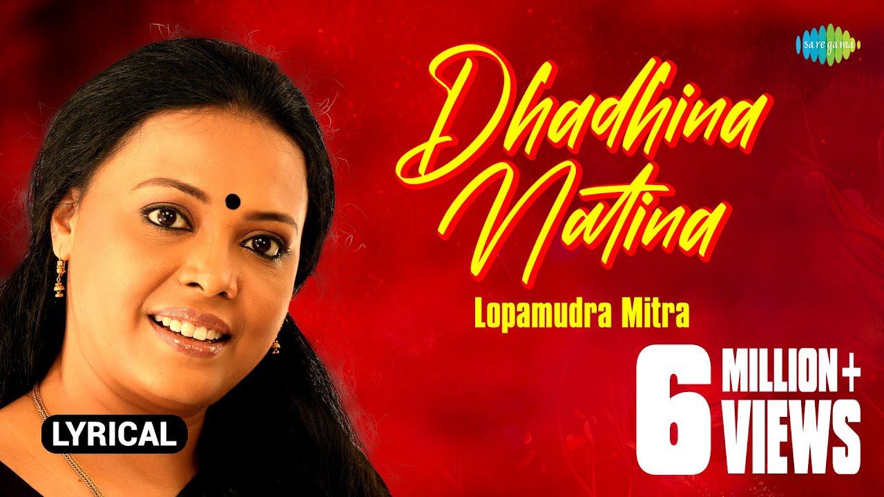 Dhadhina Natina with lyrics  Lopamudra Mitra Bhalobaste Balo  Lopamudra Mitra  HD Song