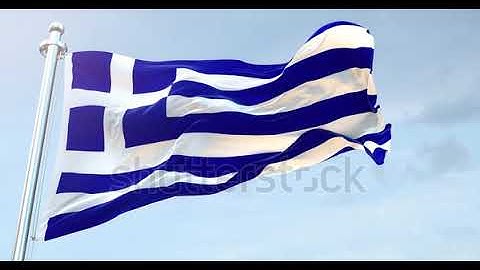 Greece Flag Waving loop 4K