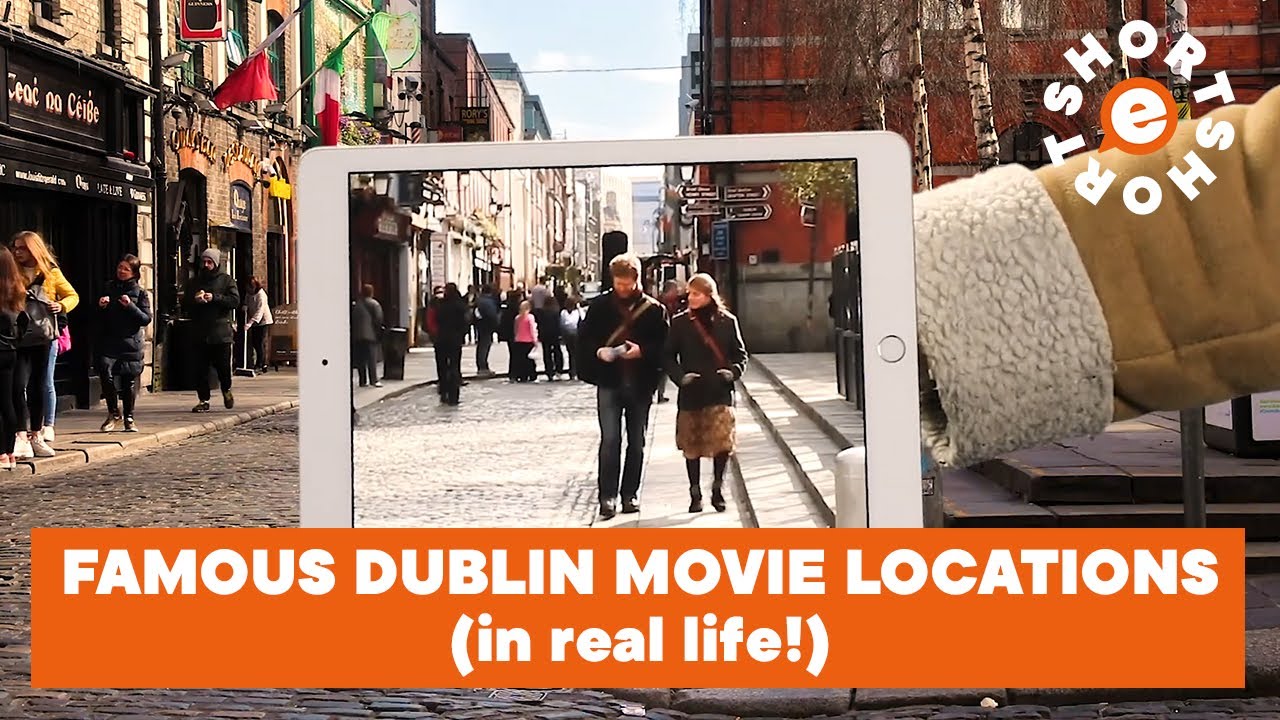 Famous Dublin Movie Locations lined up with the original scene 