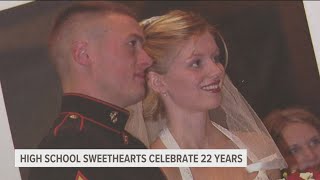 22 years ago their wedding made front-page news. Now, he's working at the place where it all began