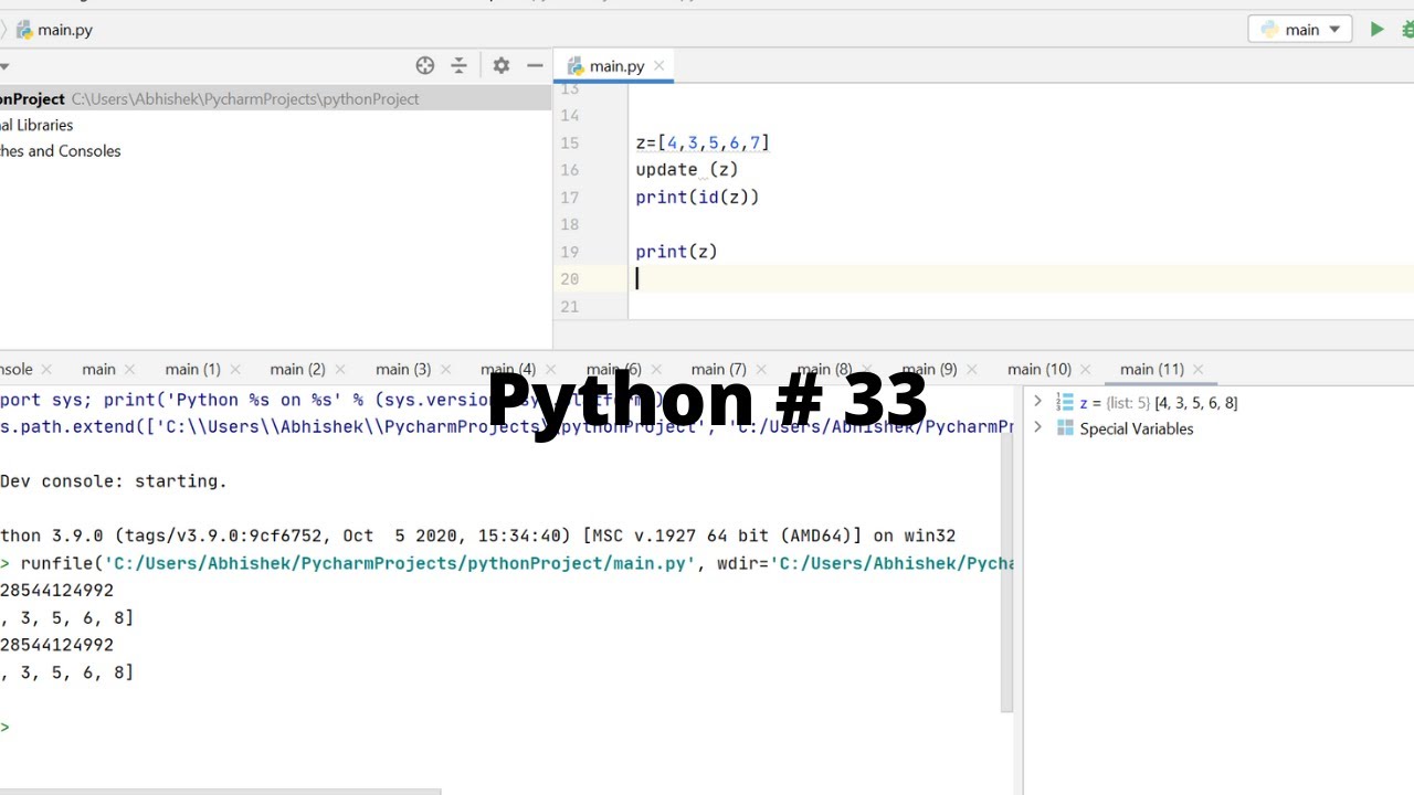 Python # 33 Functions In Python Part-4 - YouTube