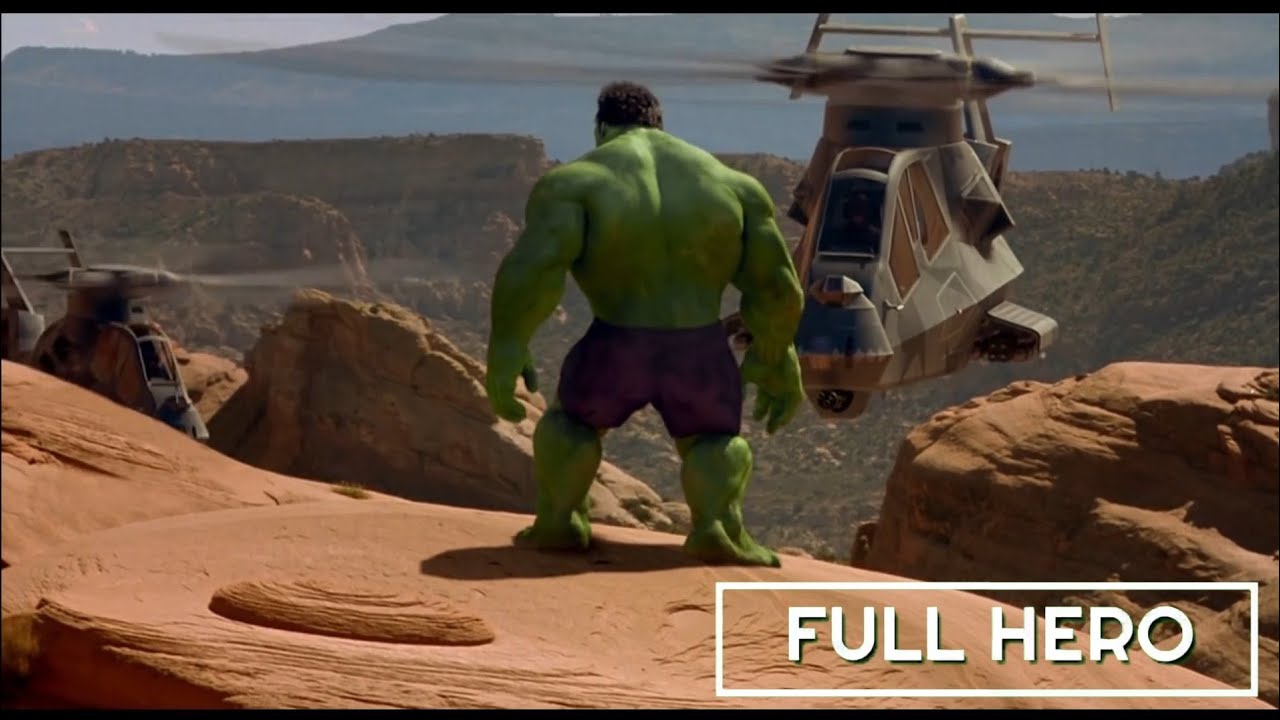 WOW HULK VS HELICOPTERS APACHE-HULK AMASH SCENE (2003)