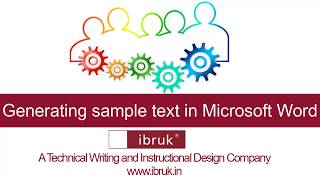 Generating Sample Text In Microsoft Word