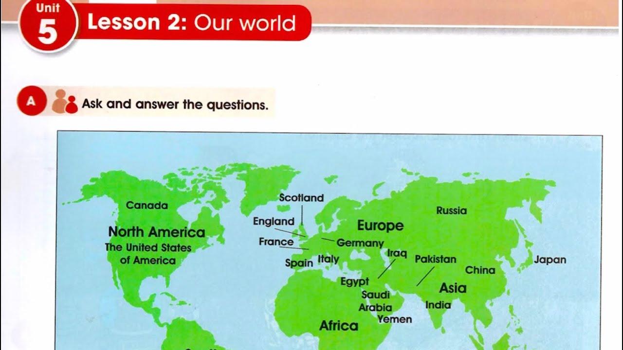 صفحة 43 انكليزي اول متوسط 2023 our world 🌍