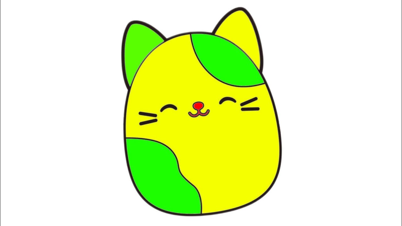 كيفية رسم سكويشمالو رسم سهل للمبتدئين How to draw Squishmallow An easy drawing for beginners