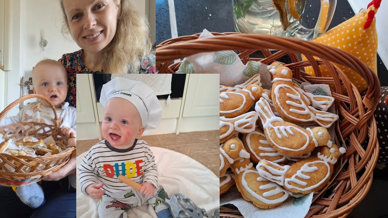 Baking Easter bird cookies