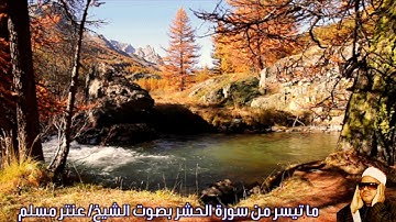 ما تيسر من سورة الحشر بصوت الشيخ/ عنتر مسلم