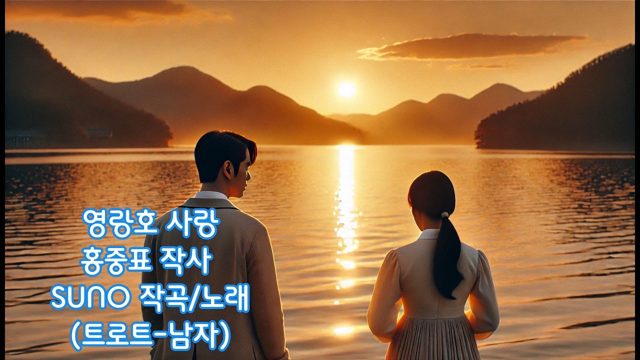 영랑호 사랑 - 홍중표 작사/ SUNO 작곡 노래 (트로트 - 남자)