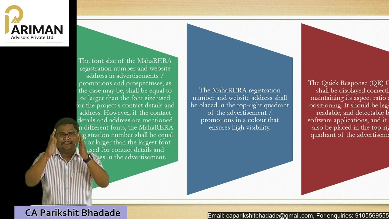 Order 46C/2025 of MahaRERA  dated 08.04.2025 - Advertisement Rules for RERA Projects