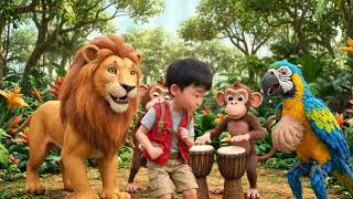 A Day In The Jungle 🐒🌿 Fun Kids Song | Nursery Rhymes & Animal Sounds 🎶