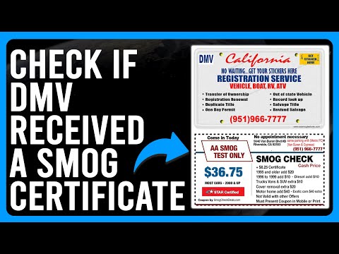 How To Verify Smog Check With Dmv
