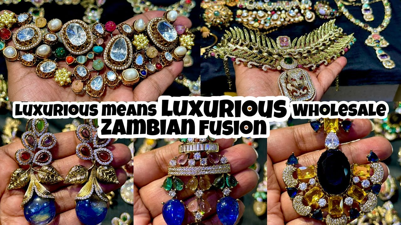 Premium Fusion Zambian Crystal Stone Jewellery Wholesale| Exclusive Bridal Jewellery Collection 2026