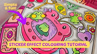 How to add a fun STICKER EFFECT to your colouring. A quick and easy tutorial.