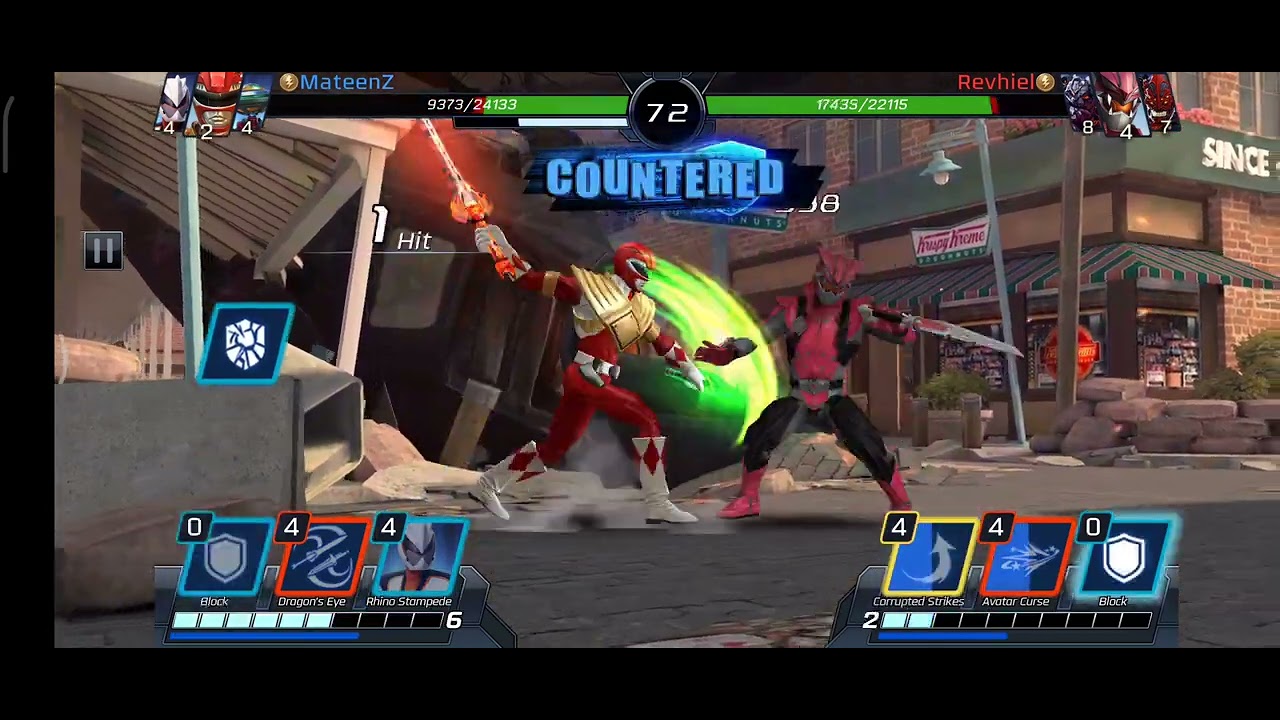POWER RANGERS LEGACY WARS Red Dragon Shield Vs Blaze - YouTube