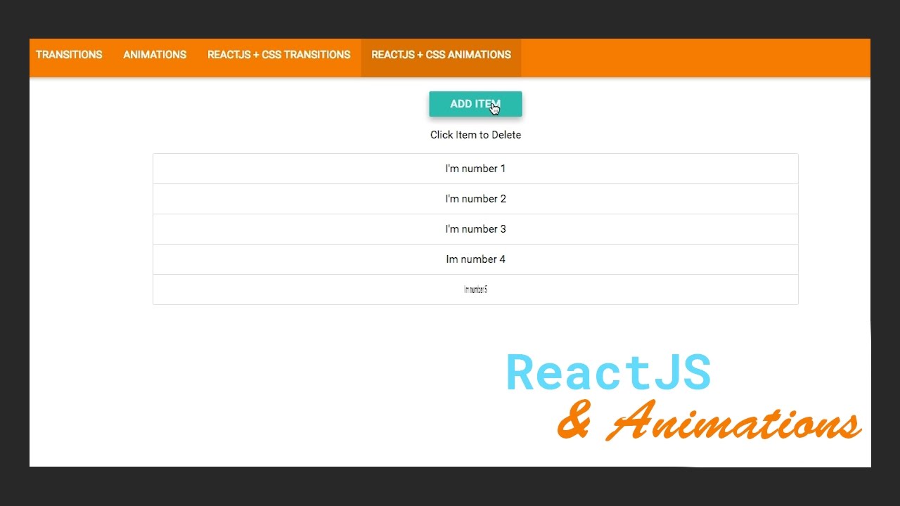 Awesome React - ReactJS & CSS Animations Basics - #4 Animations with  ReactCSSTransitionGroup