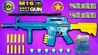 Military M16 Toy Gun - Gel Ball Bullet Toy Rifle - Soft Darts Shooter