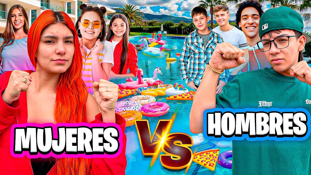 JUEGOS EN LA PISCINAS CHICAS VS CHICOS 🥶💦