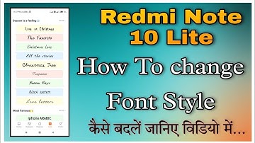Redmi Note 10 Lite How To Change Font Style// #redmi phone me kaise font Style ko change kre