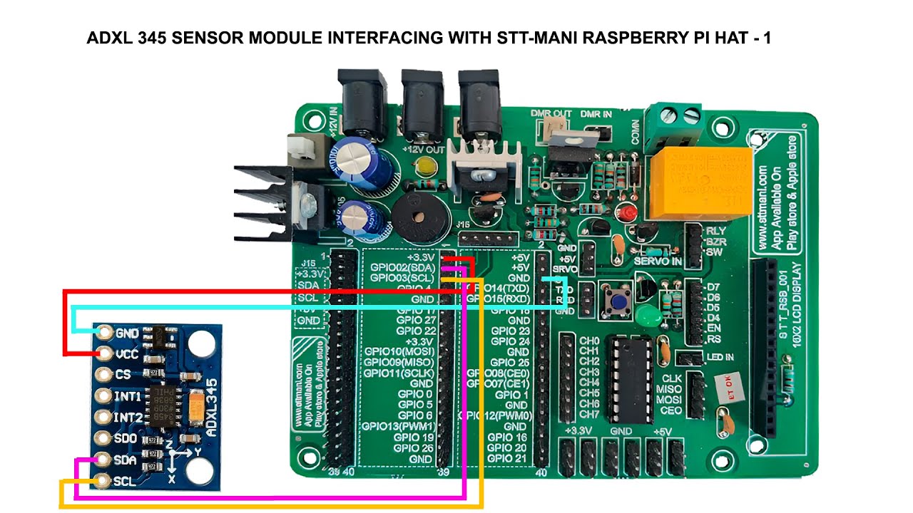 ADXL 345 SENSOR INTERFACING WITH STT MANI RASPBERRY PI HAT-1 BOARD ...