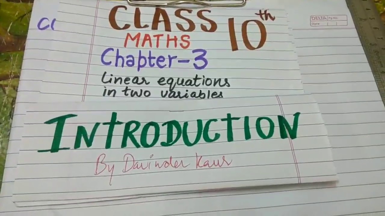 case study of class 10 maths chapter 3
