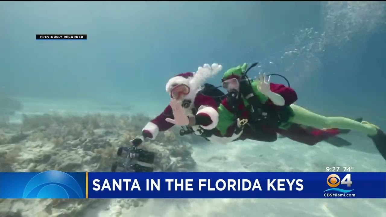 Scuba Santa Appears In The Florida Keys