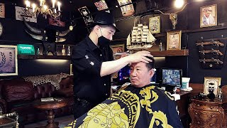💈SUPER CUT✂️Old School Side Part Skin Fade✂️Classic Barbershop💈ASMR BARBER