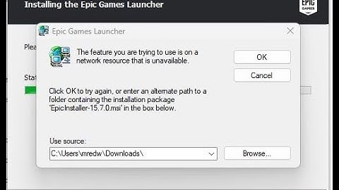 🇪 Epic The feature you are trying to use is on a network resource that is unavailable