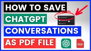 How To Save ChatGPT Conversations As A PDF File?