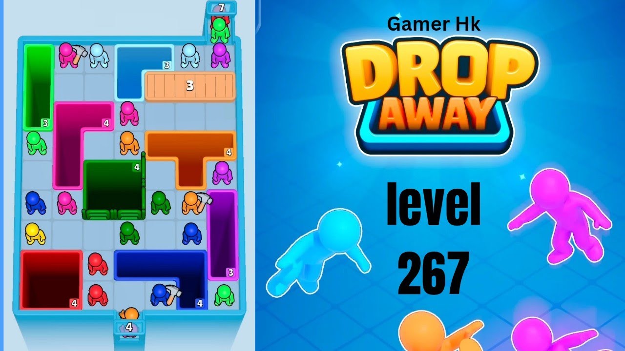 Drop Away level 267 very hard level Walkthrough Solution - YouTube