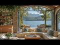 Elegant Living Room Jazz Calm Mood With Slow Instrumental Jazz In Peaceful View Bird Singing 