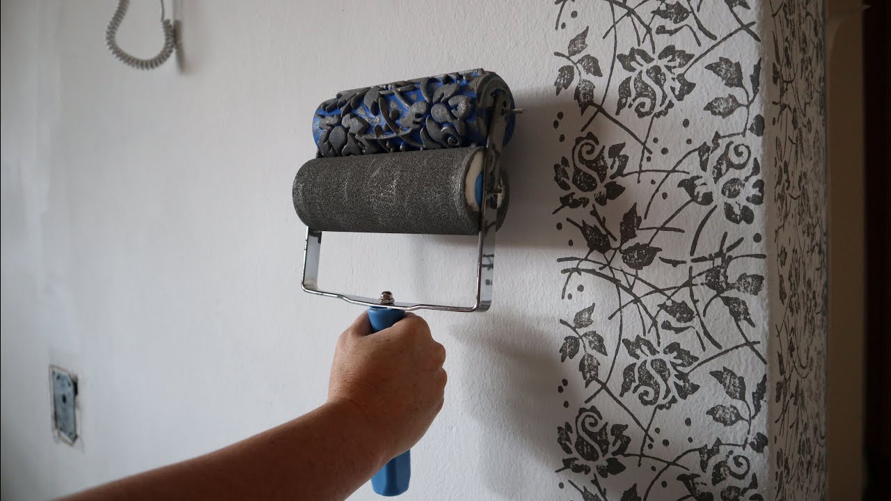 Pattern Texture Paint Roller Decorative Brush With Handle Decorate Grain  Tool Apply Raised To Walls And Ceiling For Paint