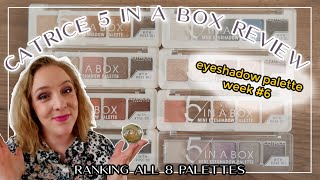 RANKING CATRICE 5 IN A BOX // Eyeshadow palette roundup review + giveaway #eyeshadowpaletteweek