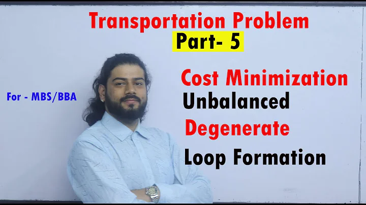 Transportation Part 5 in Nepali Cost minimization Unbalanced Degeneracy Condition Loop Formation