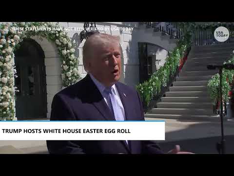 Trump responde preguntas sobre Irán durante evento de Pascua en la Casa Blanca